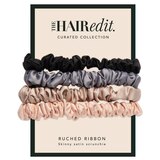 The Hair Edit Ruched Ribbon Scrunchies, 4CT, thumbnail image 1 of 5