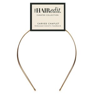 The Hair Edit Gold Carved Chaplet Metallic Headband