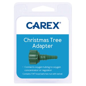Carex - Adaptador para tubo de oxígeno, forma de árbol de Navidad