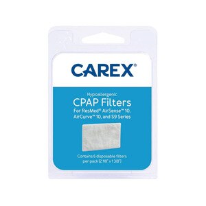 Carex - Filtros hipoalergénicos para CPAP ResMed AirSense 10, AirCurve 10, S9 Series, 6 u.