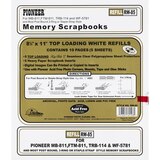 Pioneer 8.5x11 White Scrapbook Reill Pack, Contains 5 Sheets, thumbnail image 1 of 1