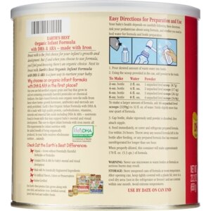 earth's best organic infant formula with iron 23.2 oz