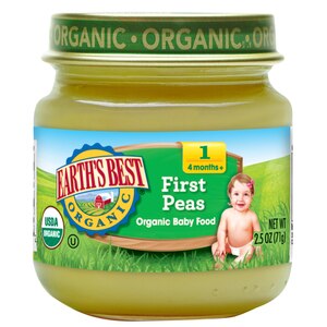 Earth's Best Organic First Baby Food 4 Months +, 2.5 OZ