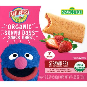 Earth's Best Sesame Street Organic Sunny Days Strawberry Bars, 7 Ct - 0.67 Oz , CVS