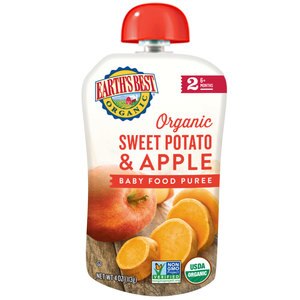 Earth's Best Sweet Potato Apple - Puré para bebé, 2 (más de 6 meses)