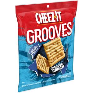 Cheez-It Grooves Sharp White Cheddar Cheese Crackers, 3.25 oz
