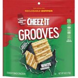 Cheez-It Grooves Sharp White Cheddar Cheese Crackers, 6 oz, thumbnail image 1 of 3