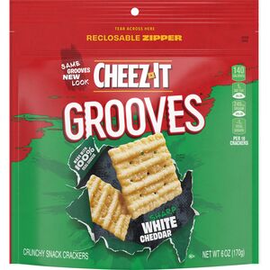 Cheez-It Grooves Sharp White Cheddar Cheese Crackers, 6 Oz , CVS