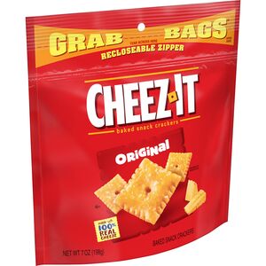 Cheez It Baked Snack Crackers Grab Bag Original 7 Oz With