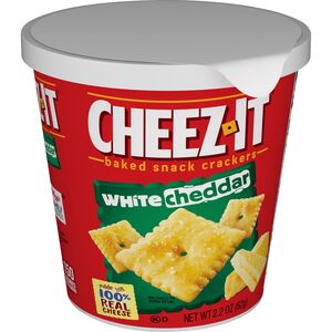 Cheez-It Baked Snack Cheese Crackers in a Cup, White Cheddar, Single Serve, 2.2 OZ