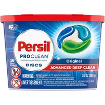 Persil Discs Laundry Detergent Pacs, Original Scent, High Efficiency (HE) Compatible, Laundry Soap, 16 Count