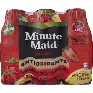 Minute Maid PLUS+ Antioxidants Strawberry Lemonade, 6 CT, 10 OZ