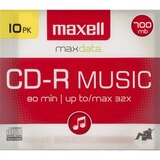 Maxell Cd-R Music For Audio Recording 80 Minutes, thumbnail image 1 of 2