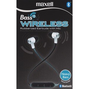 Maxell Bass 13 Wireless Earbuds, White , CVS