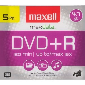  Maxell DVD+R 4.7 GB Discs 