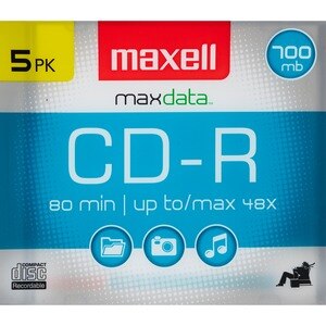 Maxell CD-R 700 MB 80 Minutes - 5 Ct , CVS