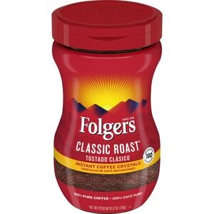 Folgers Classic Roast Instant Coffee, 12 OZ