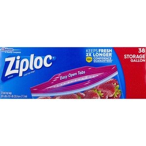 Ziploc Double Zipper One Gallon Storage Bags Value Pack