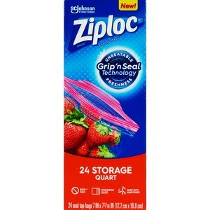 Ziploc Storage Bags 1 Qt Box Of 500 Bags - Office Depot