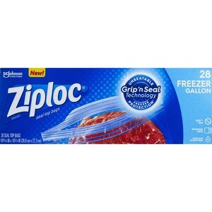 Ziploc Double Zipper One Gallon Freezer Bags Value Pack