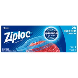 Ziploc Freezer Bags, 1 Gallon 28 ct