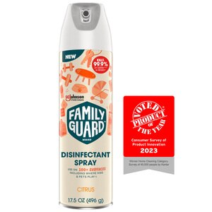 FamilyGuard Brand Disinfectant Spray 17.5 Oz (496g), Citrus. Disinfects 100+ Hard, Non-porous Surfaces Including Where Kids & Pets Play , CVS