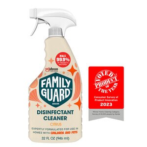 FamilyGuard Brand Disinfectant Cleaner, 32 Oz (496g), Citrus. Expertly Formulated For Use In Homes With Children And Pets. , CVS