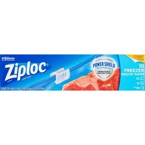 Ziploc Slider Easy Zip One Gallon Freezer Bags, 10 Ct , CVS