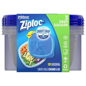 Ziploc Food Storage Container Set - Medium Square 3ct- OLD STYLE!  25700709374