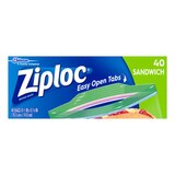 Ziploc Brand Seal Top Sandwich Bags, Plastic Sandwich Bags, 40 ct, thumbnail image 1 of 1