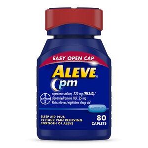 Aleve PM Pain Reliever/ Nighttime Sleep-Aid Caplets, 80 Ct , CVS