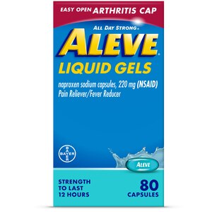 Aleve Liqui-Gels Easy Open Arthritis Cap 220 MG Naproxen Sodium Capsules, 80 Ct , CVS