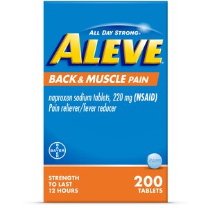 Aleve, Back & Muscle Pain Relief, Naproxen Sodium Tablets