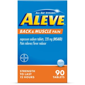 Aleve Back & Muscle Pain Relief Naproxen Sodium Tablets, 90 CT