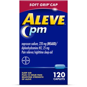 Aleve PM Pain Reliever/ Nighttime Sleep-Aid Caplets, 120 Ct , CVS