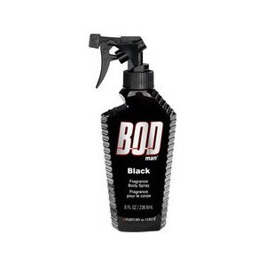  BOD man Black Fragrance Body Spray, 8 OZ 