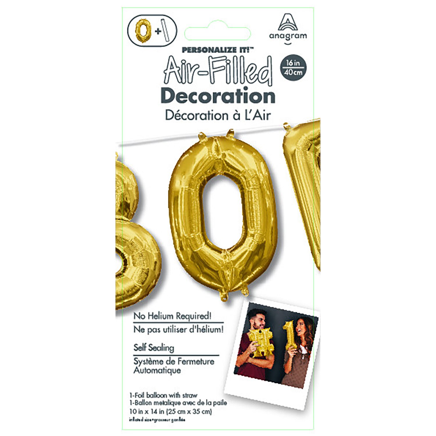 Anagram Air Balloon Number 0, Gold , CVS