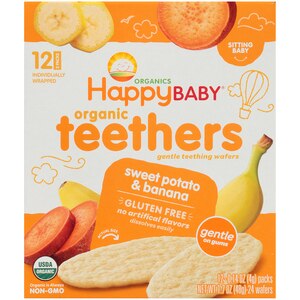Happy Family HappyBaby Organic Teethers, Sweet Potato & Banana, 12 Ct - 1.7 Oz , CVS