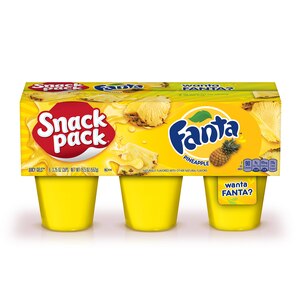 Snack Pack Fanta Pineapple Gel Snack Cups, 6 PK - 3.25 Oz , CVS