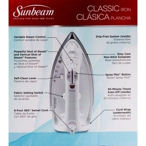 steam iron with on off switch