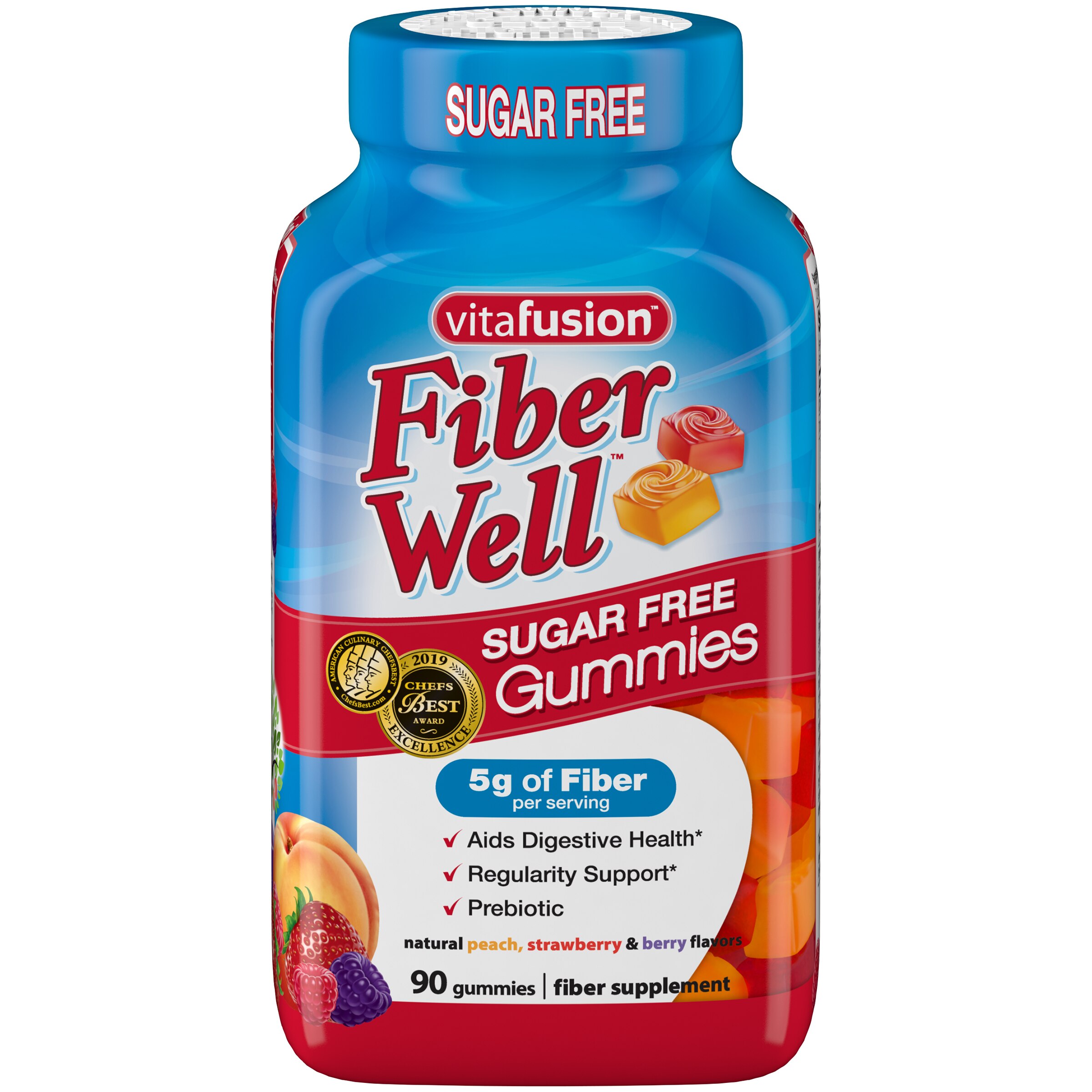 Vitafusion Fiber Gummies, Peach Strawberry And Blackberry, 90 Ct , CVS