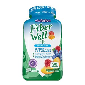 Vitafusion - Gomitas con fibra para el control de peso, Peach Strawberry & Berry
