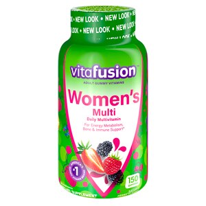 Vitafusion - Gomitas de multivitaminas para metabolismo y huesos, para mujeres, uso diario, 150 u.