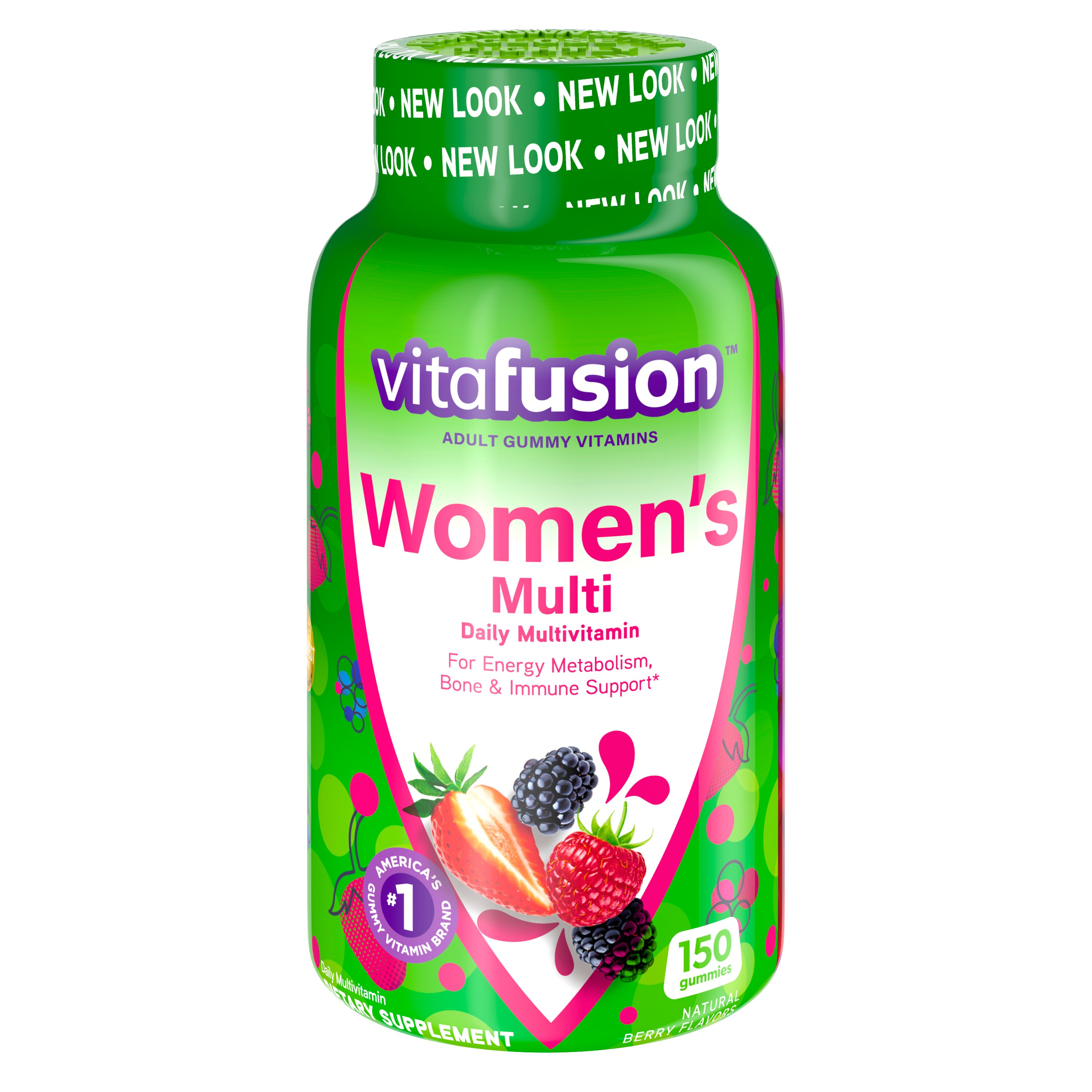 Vitafusion Women's Bone and Metabolism Daily Multivitamin Gummy Formula, 150CT