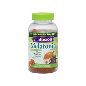 Vitafusion Melatonin Sleep Support Gummies, Sugar Free, Natural White Tea & Peach, 140 Ct , CVS