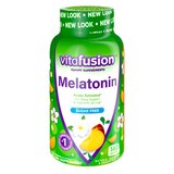 Vitafusion Melatonin Sleep Support Gummies, Sugar Free, Natural White Tea & Peach, 140 CT, thumbnail image 2 of 7