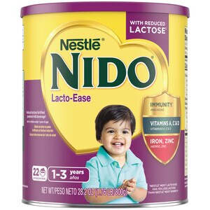 Nestle NIDO Lacto-Ease Toddler Powdered Milk Beverage, 28.2 OZ