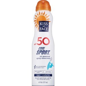 Kiss My Face SPF 50 Cool Sport Air Powered Spray Sunscreen, 6 Oz , CVS