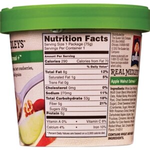 Quaker Real Medleys Apple Walnut Oatmeal Cup Cvs Pharmacy