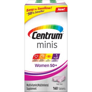  Centrum Minis Women 50+ Multivitamin Supplement Supports Bone Health and More Tablets, 160 CT 